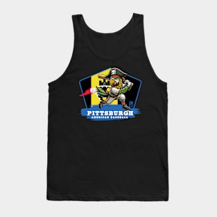 USA - American BASEBALL - Pittsburgh - Baseball mascot - Pittsburgh  baseball Tank Top